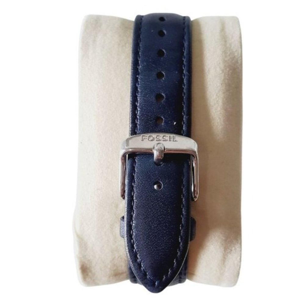 Women's Fossil Gwynn Blue Leather Strap Chronograph Watch ES4131 - Picture 6 of 9